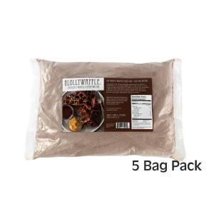 Just Add Water Chocolate Waffle and Pancake Mix by LollyWaffle - 5 lbs.