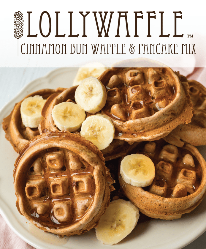 Just Add Water Cinnamon Bun Waffle and Pancake Mix by LollyWaffle - 5 lbs. 2 Easy Cinnabon Waffles