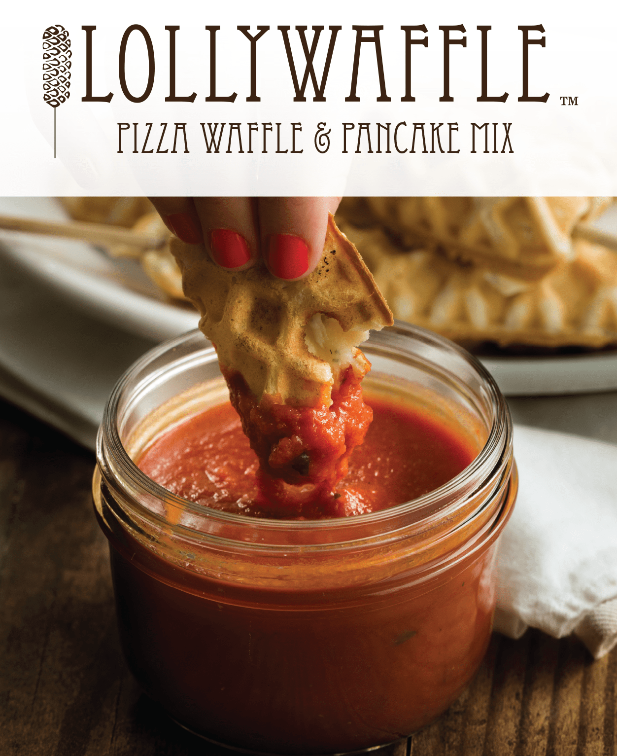 Just Add Water Pizza Waffle and Pancake Mix by LollyWaffle - 5 lbs. 2 Lollywaffle Pizza Mix