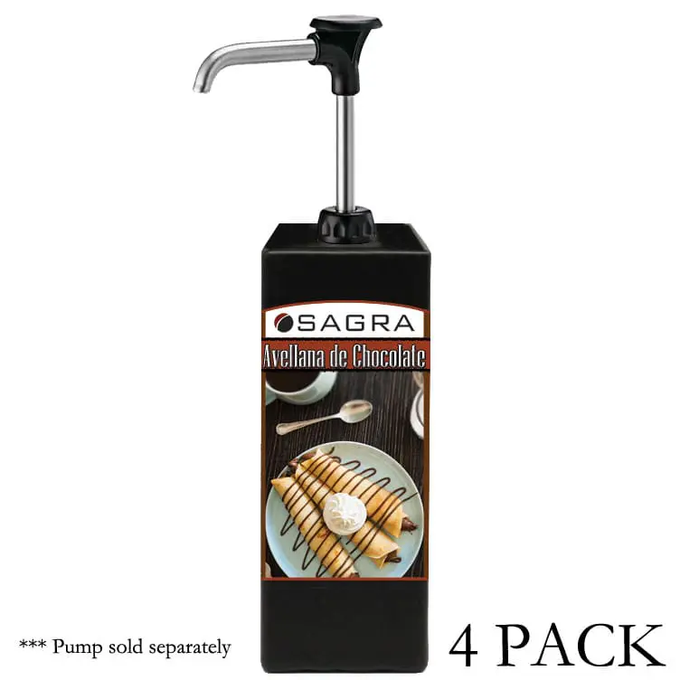 Liquid Chocolate Sauce for Waffles - Milk Chocolate with Hazelnut - 24 Lbs.