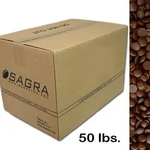 Sagra Hardening Dark Chocolate Fondue - 50 lbs.