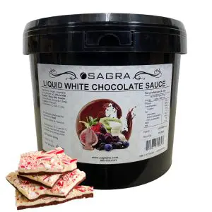 White Chocolate Peppermint Bark Dessert Sauce