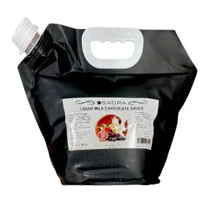 LollyWaffle 3 Sagra Milk Chocolate Dessert Sauce 11 Lbs.