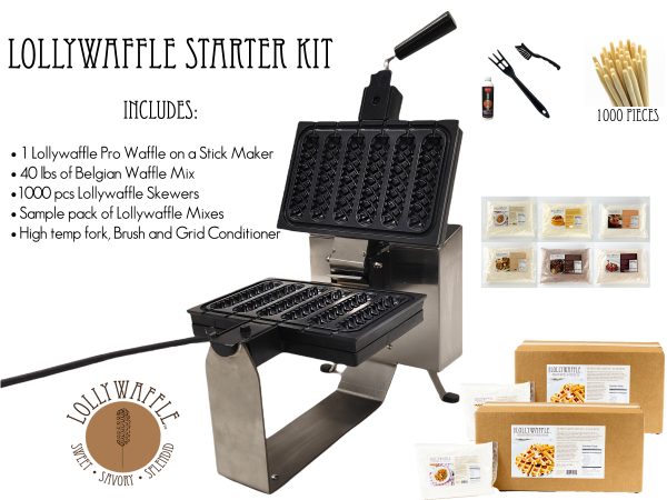LollyWaffle Waffle Stick Machine Starter Bundle