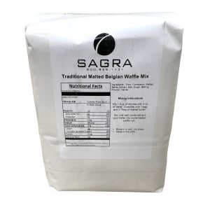 Traditional Malted Belgian Waffle and Pancake Mix by Sagra - 5 lbs.