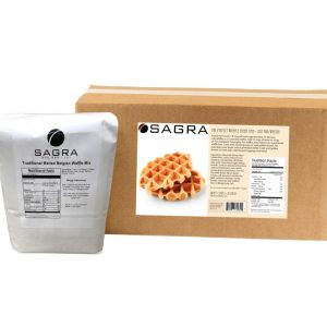 Traditional Malted Belgian Waffle and Pancake Mix by Sagra - 5 lbs.