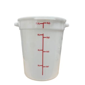 8 Quart Round Mixing Container with Easy Snap Lid by Sagra