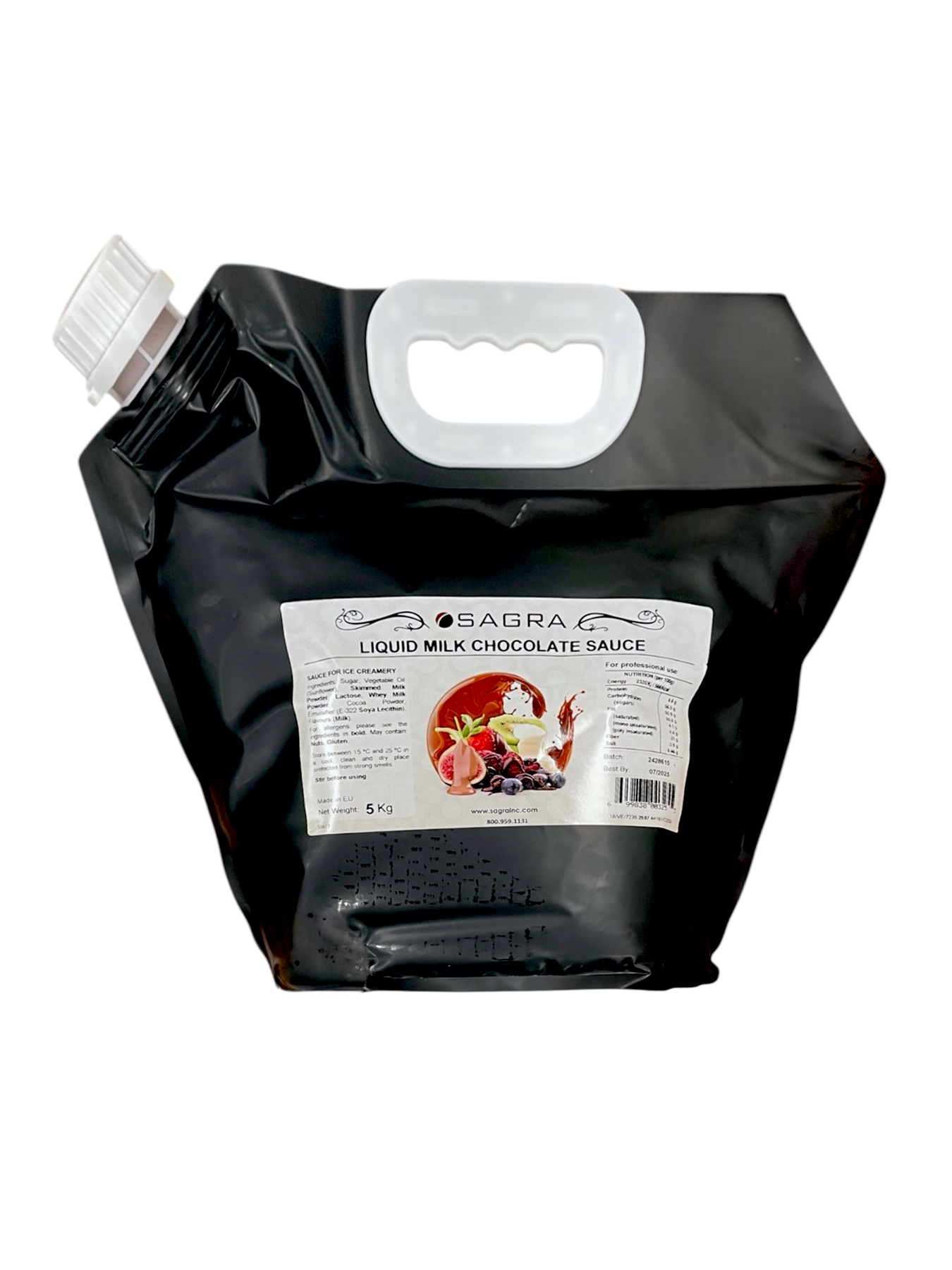 Sagra Milk Chocolate Dessert Sauce 11 Lbs. 1 Sagra Milk Chocolate Dessert Sauce 11 Lbs.