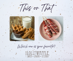 Waffle varieties for foodservice featuring classic Belgian waffles and waffle dogs made with lollywaffle mixes.